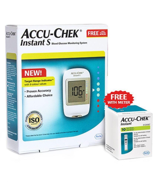 Accu-Chek Instant S Blood Glucose Monitoring System with 10 Strips