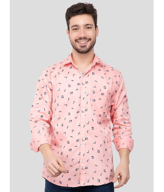 YHA - Peach 100% Cotton Regular Fit Mens Casual Shirt ( Pack of 1 ) - None