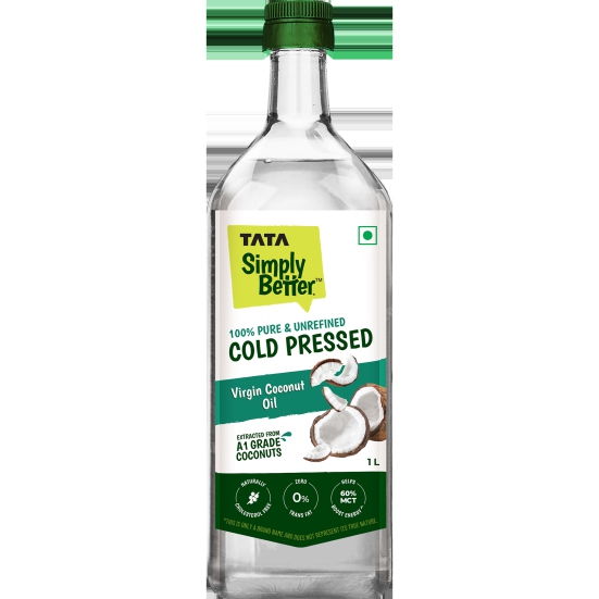 Tata Simply Better Virgin Coldpressed Coconut Oil 1L