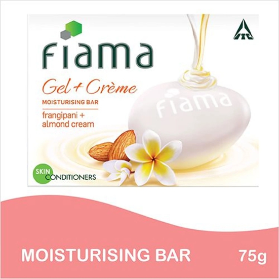 Fiama Gel + Crème Frangipani + Almond Moisturizing Bar, 75 G