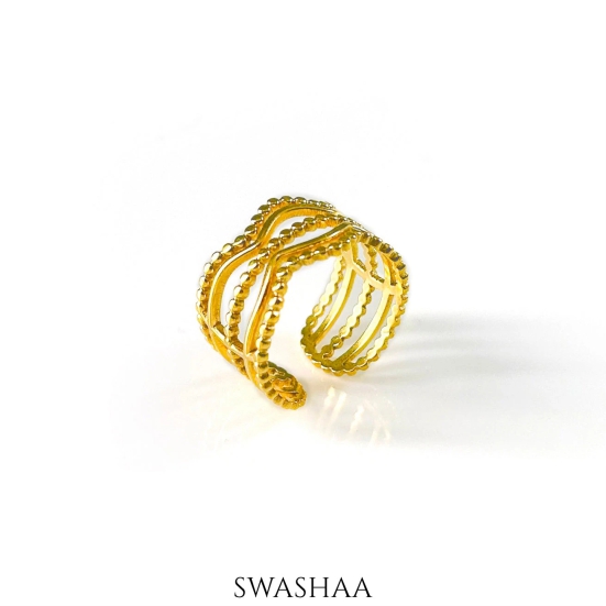 Milaan 18K Gold Plated Ring-Gold