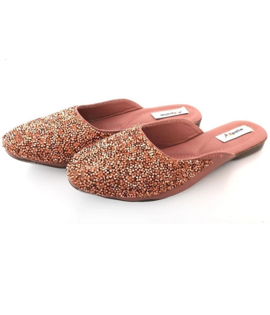 Apratim PeachPuff Ethnic Footwear - None