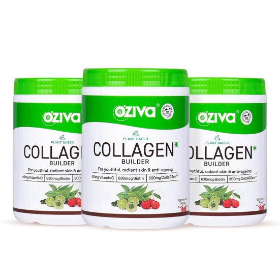 OZiva Collagen Builder for Anti-Ageing  Skin Radiance with Vitamin C Watermelon-OZiva Collagen Builder for Anti-Ageing & Skin Radiance with Vitamin C, WatermelonÂ Â (2 x 200 g)