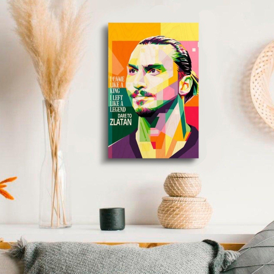 Zlatan Ibrahimovic Wood Print-18x12 Inch