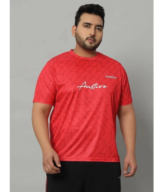 AUSTIVO Red Polyester Regular Fit Mens Sports T-Shirt ( Pack of 1 ) - None