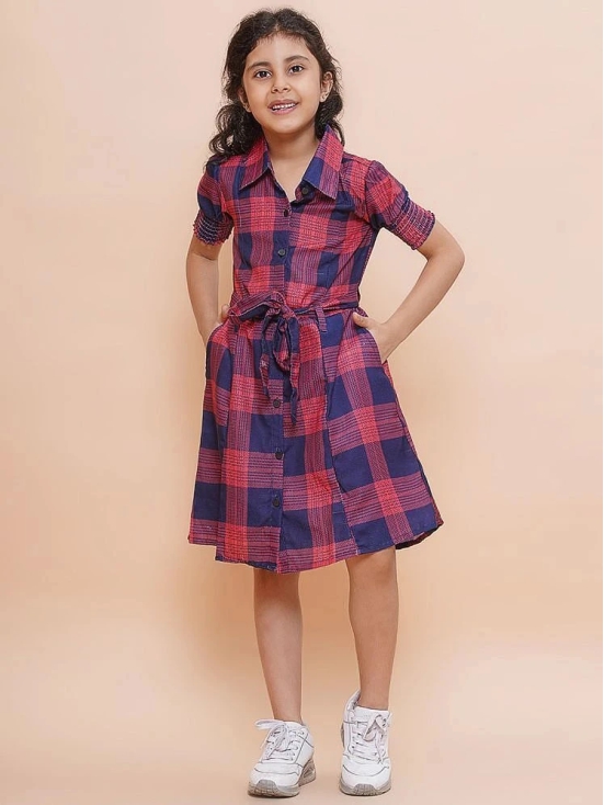 Arshia Fashions Red Viscose Girls Shirt Dress ( Pack of 1 ) - None