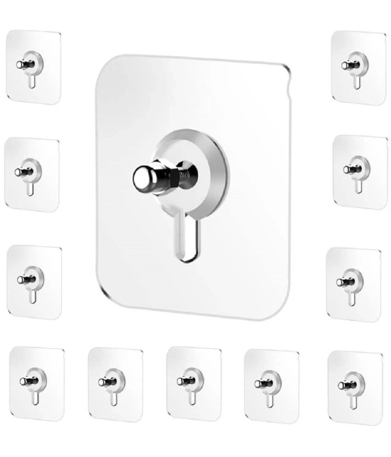 Gkboss Metal Hooks Self Adhesive Magic Sticker for Bathroom and Kitchen (Pack of 5)