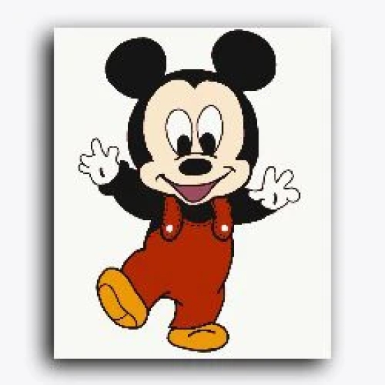 Baby Mickey Mouse-Canvas Board