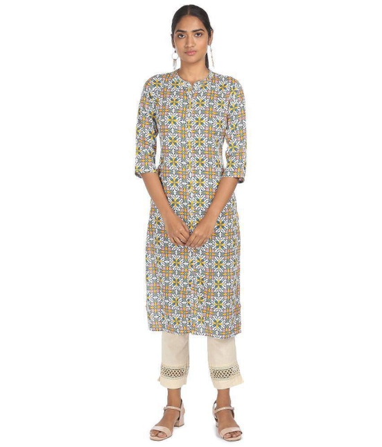 Karigari - Straight Cotton Blend Multicolor Women's Kurti ( Pack of 1 ) - None