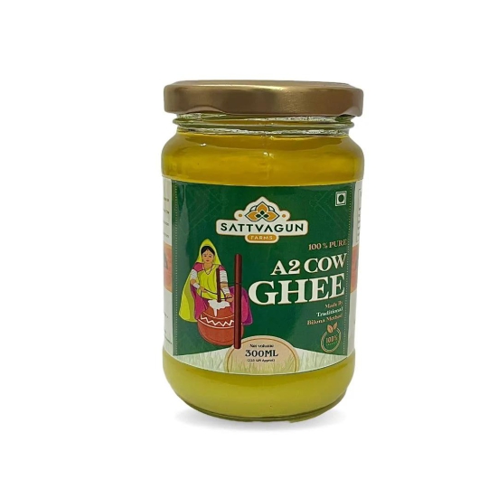 Desi Cow A2 Ghee - Made By Bilona Method I-300 ML