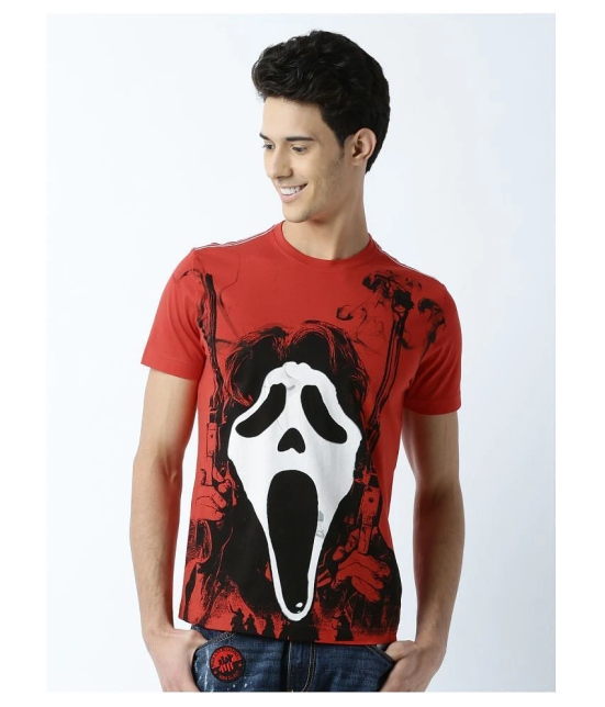 Huetrap cotton Red Printed T-Shirt Single Pack - None