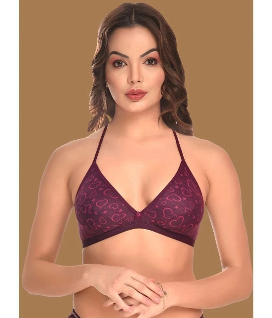 Madam Cotton Blend Non Padded Womens Everyday Bra ( Wine ) - None