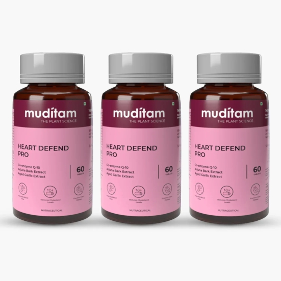 Muditam Heart Defend Pro - Shielding Hearts, Balancing Cholesterol- 180 Tablets