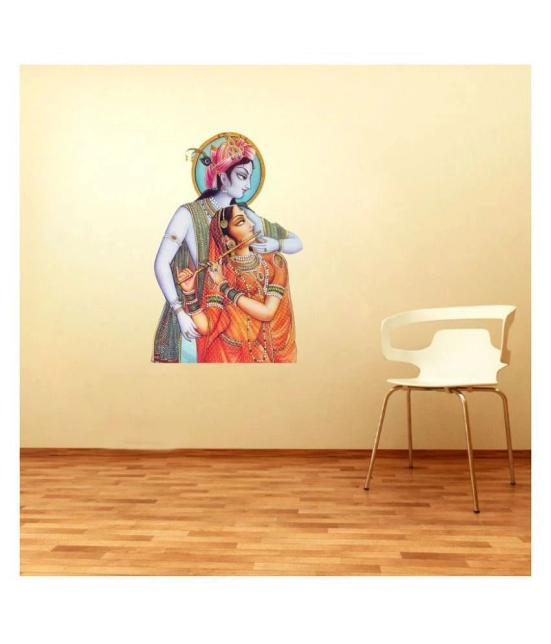 Decor Villa Radha Krishna Religious & Inspirational Sticker ( 38 x 58 cms )