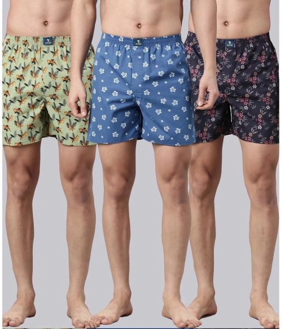 Joven Multi Boxer Shorts Cotton Men's Boxer- ( Pack of 3 ) - None