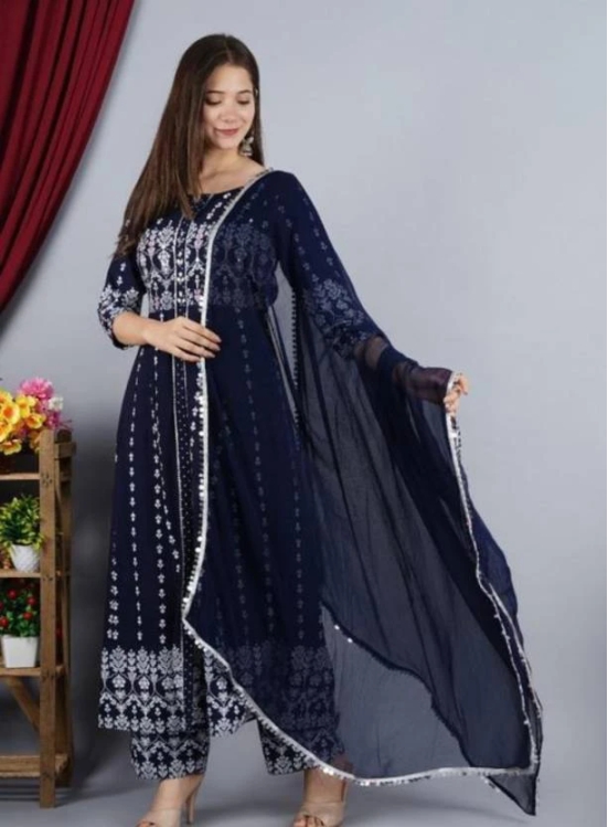 Printed Kurta, Trouser/Pant & Dupatta Set