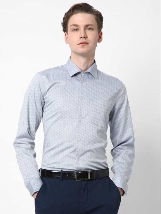 Premium Slim Fit Micro Ditsy Printed Cotton Formal Shirt