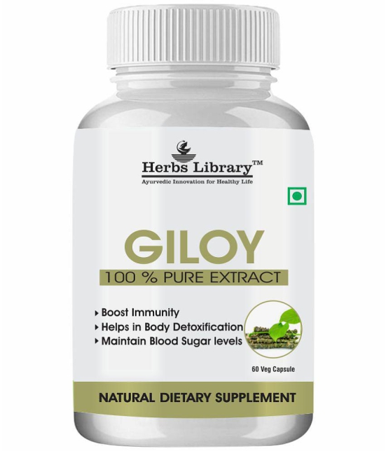 Herbs Library Giloy Immunity Booster Capsule, 60 Capsules (Pack of 1)