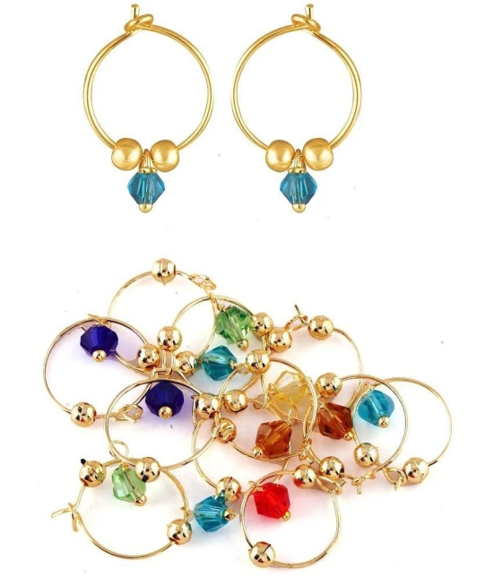 VIVASTRI Multi Color Clip-Ons Earrings ( More Than 10 ) - Multi Color