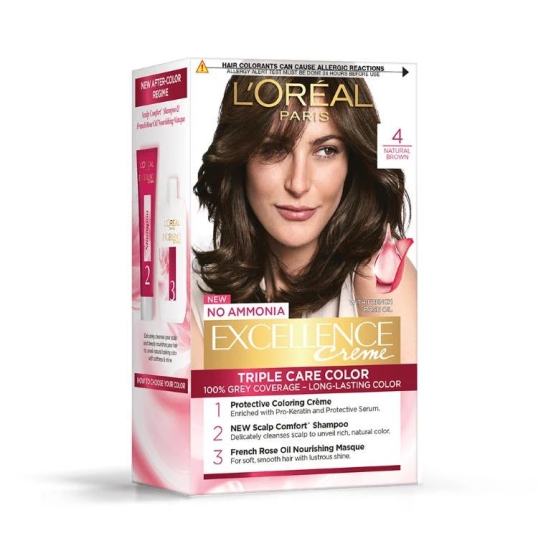 Loreal Paris Excellence Natural Brown Shade No 4