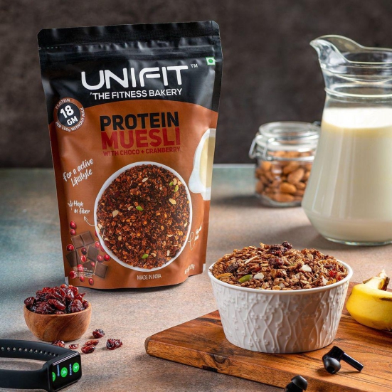 UNIFIT Protein Muesli with Chocolate and Cranberry 375g