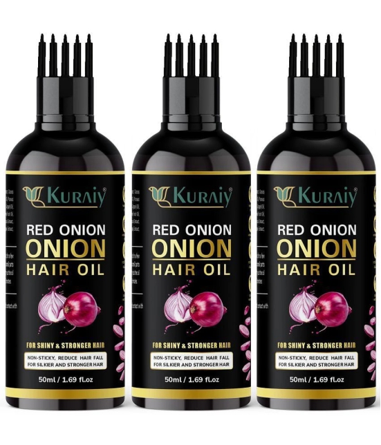 KURAIY Anti Hair Fall Onion Oil 150 ml ( Pack of 3 )