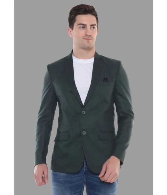 DKGF Fashion - Green Polyester Regular Fit Mens Blazer ( Pack of 1 ) - None