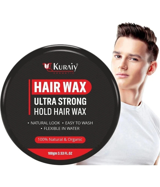 KURAIY 100% Pure Strong Hold Hair Wax Non-sticky & Matte finish, Hair Wax (100 g)