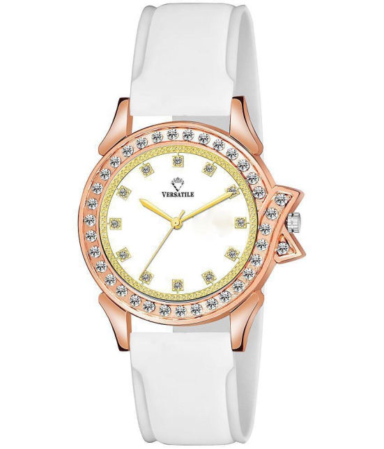 Versatile - White Silicon Analog Womens Watch