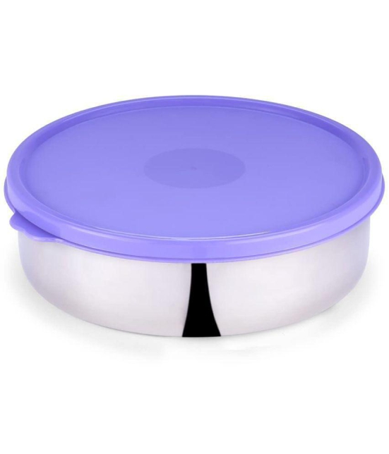 Oliveware Steel Purple Food Container ( Set of 1 ) - Purple