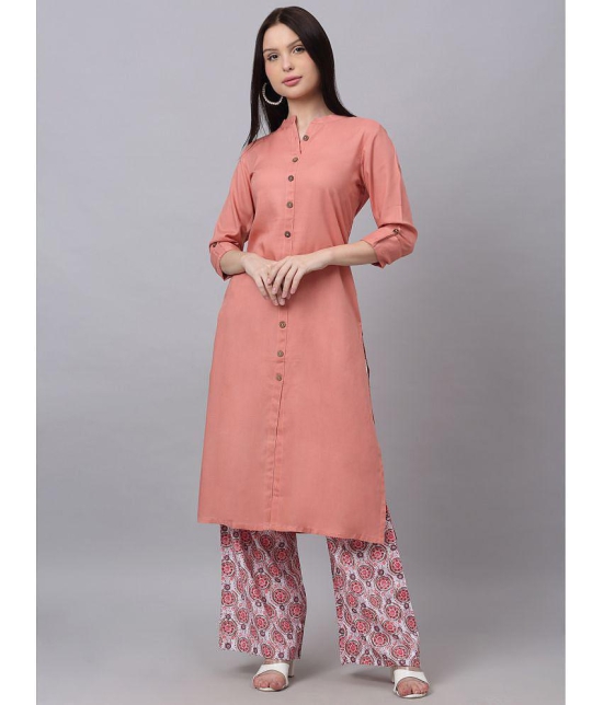 Doriya - Pink Front Slit Rayon Women's Stitched Salwar Suit ( Pack of 1 ) - None