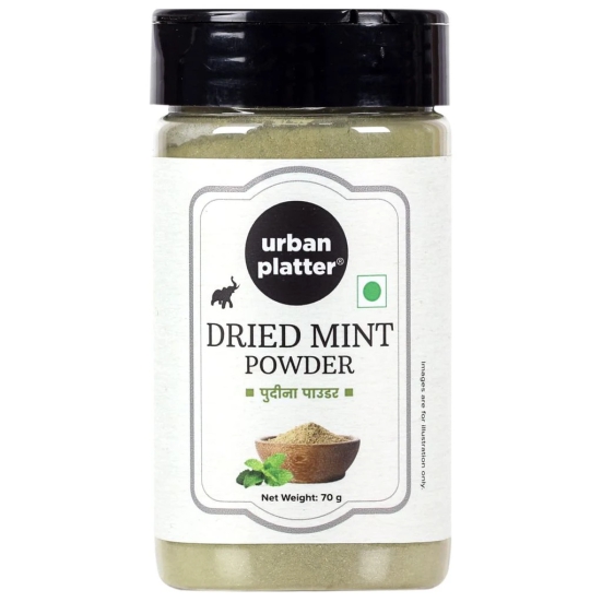 Urban Platter Dried Mint Powder Shaker Jar, 70g / 2.4oz [Premium Quality, Pudina Powder]