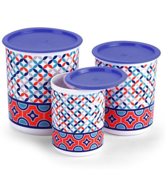 Oliveware Plastic Blue Dal Container ( Set of 3 ) - Blue