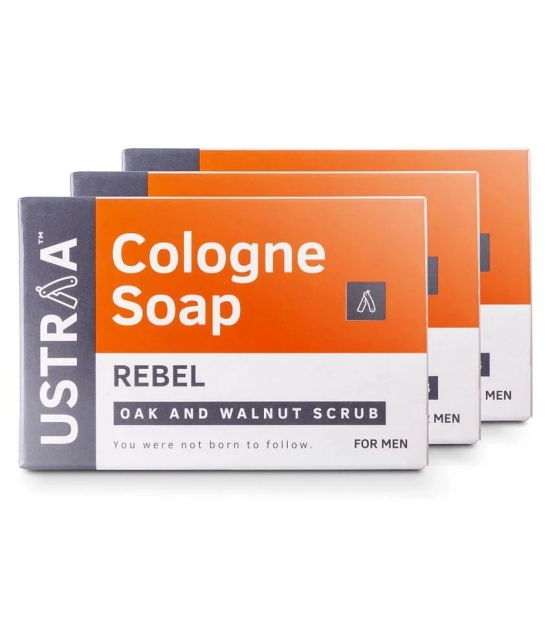 Ustraa Rebel Cologne Soap- Pack of 3 (125gm Each)