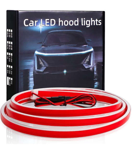 GEEO NEW - Car Hood Light Strip Through-type Auto Modified Headlight Cuttable Decorative Lamp Car Daytime Running Lights