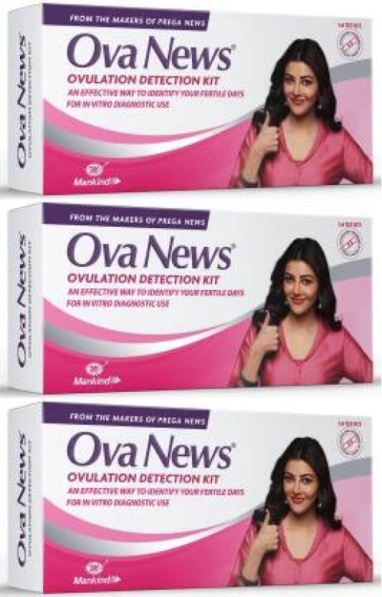 Ova News Ovulation Detection Kit by mankind Ovulation Kit  (18 Tests Pack of 3)