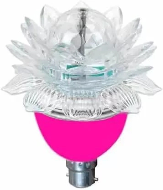 Satguru Rotating Crystal Lotus LED Bulb, LED Light, LED Disco Single Disco Ball