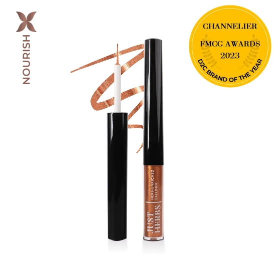 Herb-Enriched Waterproof Eyeliner Organic with Jojoba Oil & Vitamin E JHEL-11 Copper Luxe