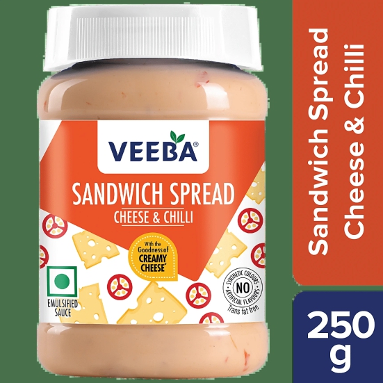 Veeba Sandwich Spread Cheese & Chilli, 250 G