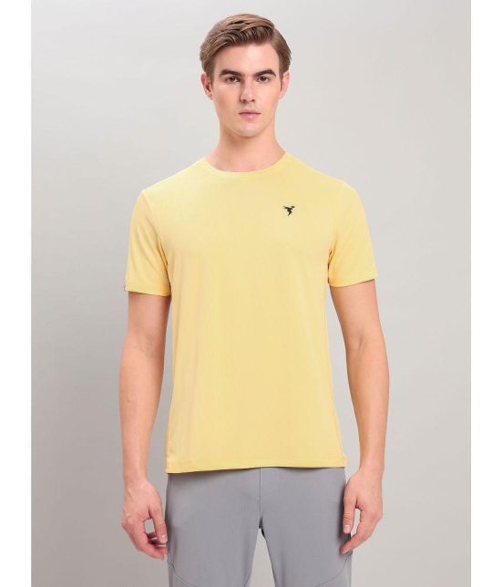 Technosport Yellow Polyester Slim Fit Men's Sports T-Shirt ( Pack of 1 ) - None