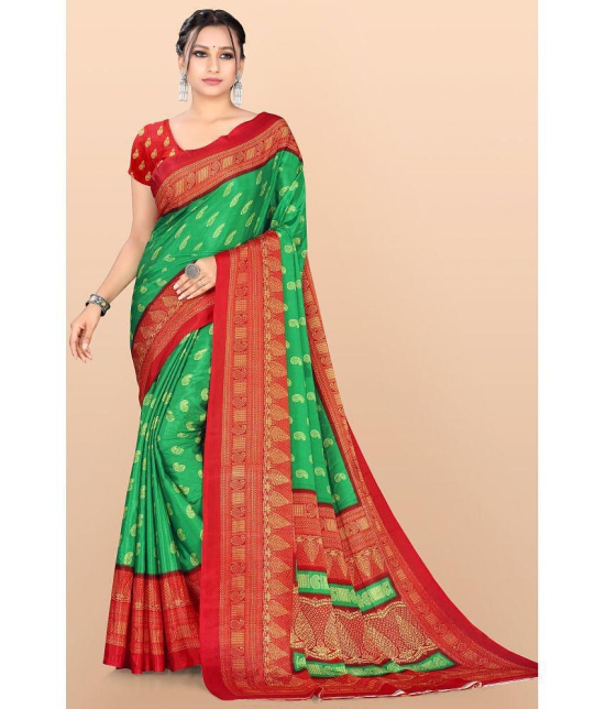 LEELAVATI - Multicolor Crepe Saree With Blouse Piece ( Pack of 1 ) - Multicolor