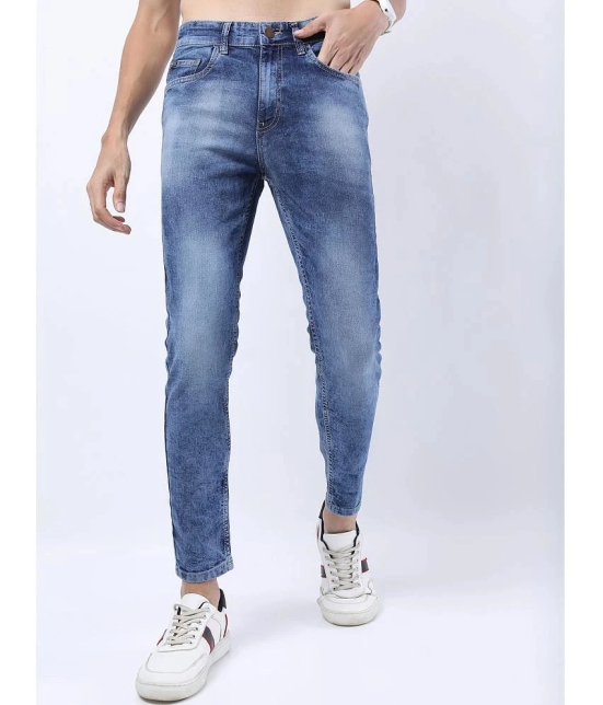 Ketch Skinny Fit Washed Mens Jeans - Blue ( Pack of 1 ) - None