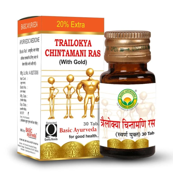 Basic Ayurveda Trailokya Chintamani Ras-30 Tablet