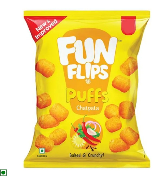 Fun Flips Puffs in Chatpata flavour 18gm