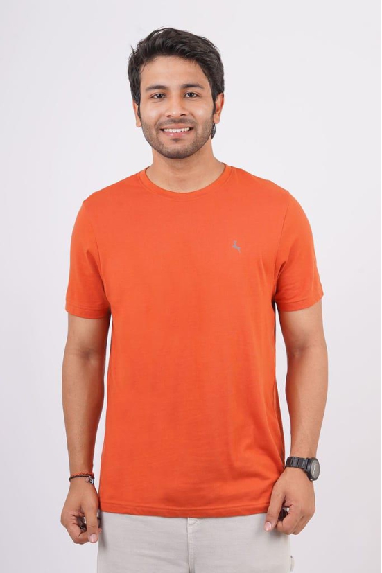 Men's Orange Rust S/J Crew Neck