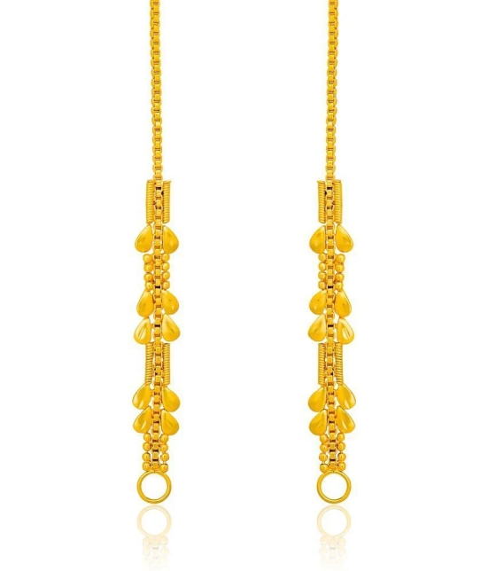 LUV FASHION Golden Drop Earrings ( Pack of 1 ) - Golden