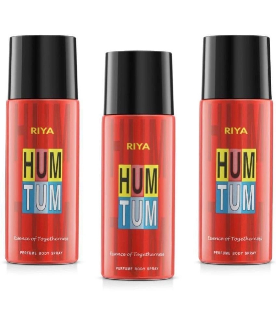 Riya Hum Tum Perfume Body Spray for Unisex 150 ml ( Pack of 3 )