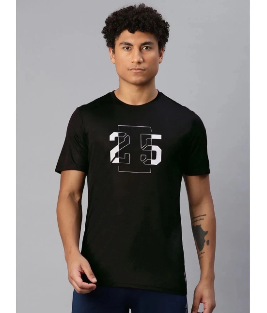 Alcis Black Polyester Slim Fit Mens Sports T-Shirt ( Pack of 1 ) - None