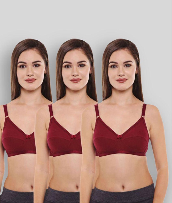 Bodycare Cotton Seamless Bra - Maroon - 34