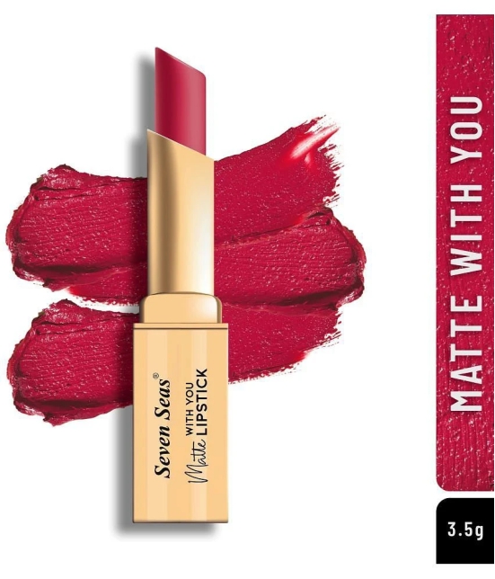 Seven Seas Long Lasting | Matte Finish | Longwear | Matte With You Lipstick (Amaranth 3.5g)